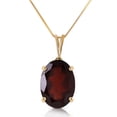 thumbnail image 1 of Galaxy Gold 14k 16" Yellow Gold Necklace with 6 Carats Natural Oval-shaped Garnet, 1 of 3