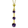 thumbnail image 1 of Galaxy Gold 14k 16" Yellow Gold Necklace with Natural Amethyst Drop Pendant, 1 of 2