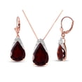 thumbnail image 1 of Galaxy Gold 14K Solid Rose Gold Natural Garnet Earrings - January Birthstone - Symbol of Trust & Friendship - Made in USA - Fine Jewelry for Women, 1 of 1