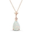 thumbnail image 1 of Galaxy Gold 14K Solid Gold Natural Opal Pear Drop Pendant Necklace for Women - Rose Gold Fine Jewelry, 1 of 4