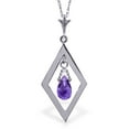 thumbnail image 1 of Galaxy Gold 14K Solid Gold Natural Amethyst Pendant Necklace for Women - White Gold Fine Jewelry, 1 of 2