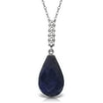 thumbnail image 1 of Galaxy Gold 14k 18" White Gold Necklace with Diamonds and Briolette Drop Sapphire, 1 of 2