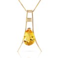 thumbnail image 1 of Galaxy Gold 14k 18" Yellow Gold Necklace with Pear-shaped Citrine Pendant, 1 of 3