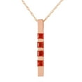 thumbnail image 1 of Galaxy Gold GG 14K Rose Gold 0.35 Carat Ruby Pendant Necklace - July Birthstone - Passion & Protection - 16" to 24" - Fine Jewelry for Women, 1 of 3