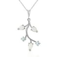 thumbnail image 1 of Galaxy Gold 14K Solid White Gold 20" Necklace with 0.60 Carat 0.60 Carat Natural Aquamarine, 14"-24" Sizes, March Birthstone, Symbol of Serenity, 1 of 3