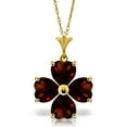 thumbnail image 1 of Galaxy Gold 14K Solid Yellow Gold 20" Necklace with Heart-Shaped Natural Garnet, 14"-24" Sizes, January Birthstone, Symbol of Passion, 1 of 2