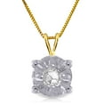 thumbnail image 1 of Galaxy Gold 14K Yellow Gold Natural Diamonds Pendant Necklace - Strength & Brilliance - 16" to 24" - Fine Jewelry for Women, 1 of 2