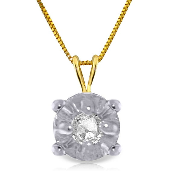 Galaxy Gold 14K Yellow Gold Natural Diamonds Pendant Necklace - Strength & Brilliance - 16" to 24" - Fine Jewelry for Women