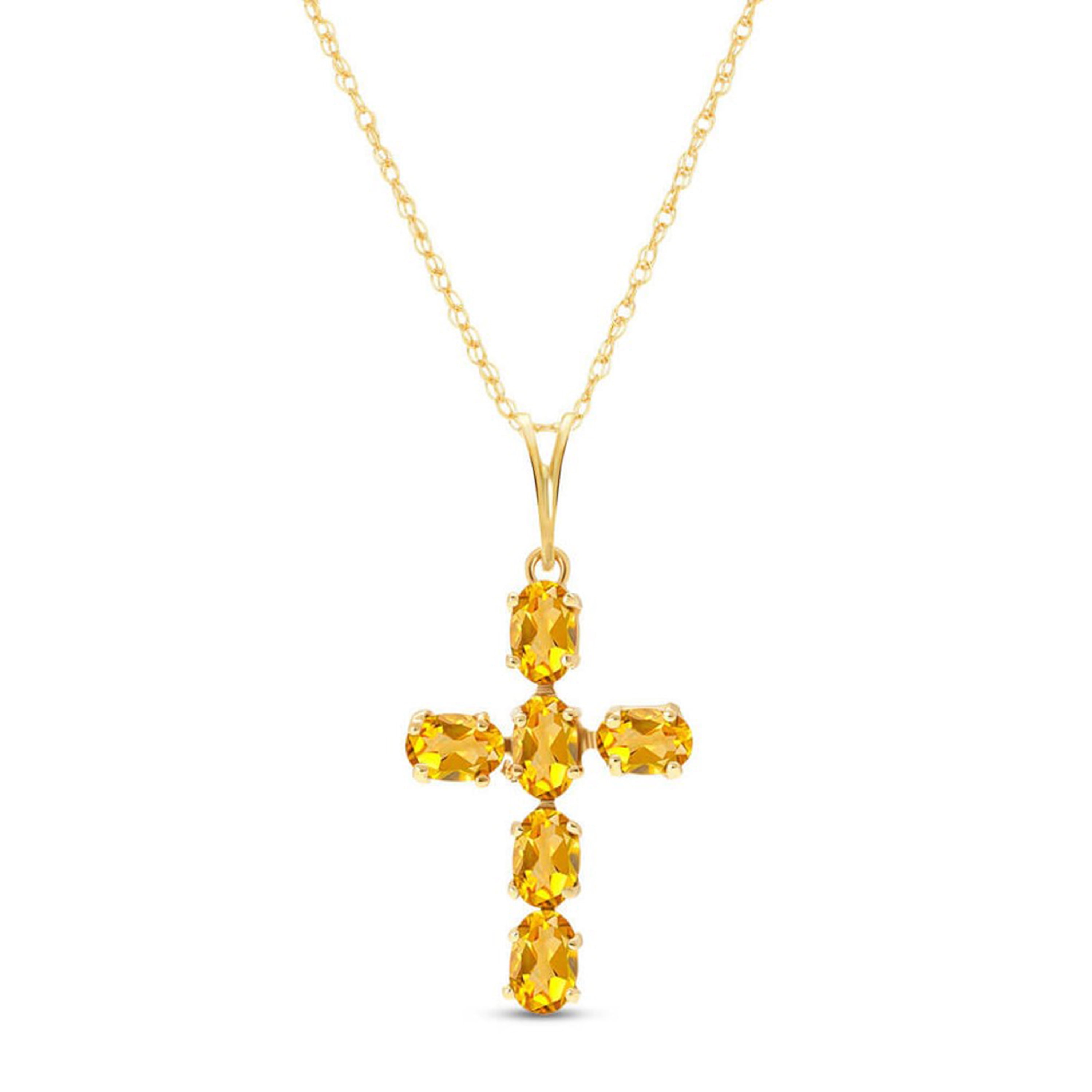 Citrine sale cross necklace