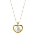 thumbnail image 1 of Galaxy Gold 14K Solid Gold Natural Pearl Drop Pendant Necklace for Women - Yellow Gold Fine Jewelry, 1 of 6