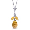thumbnail image 1 of Galaxy Gold 14K White Gold Citrine Pendant Necklace - November Birthstone - Warmth & Prosperity - 16" to 24" - Fine Jewelry for Women, 1 of 2
