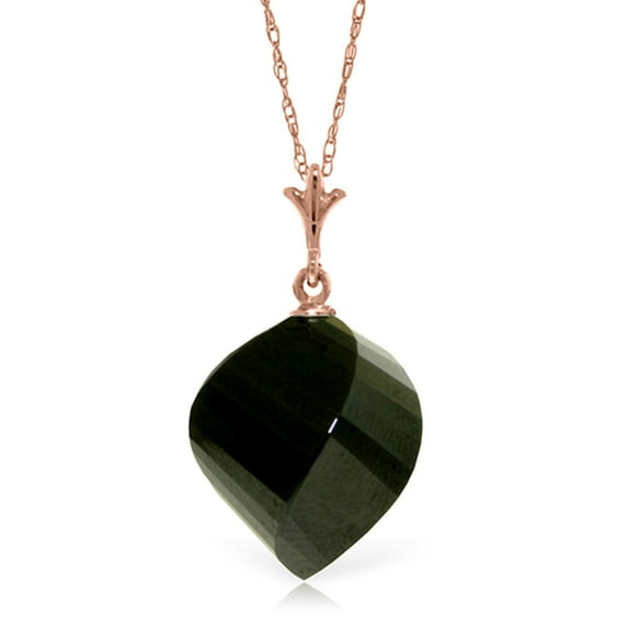 Galaxy Gold 14K Rose Gold Natural Gemstone Pendant Necklace - Balance & Intuition - 16" to 24" - Fine Jewelry for Women