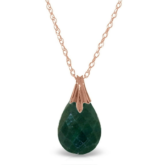 Galaxy Gold 14K Rose Gold Natural Gemstone Pendant Necklace - Balance & Intuition - 16" to 24" - Fine Jewelry for Women