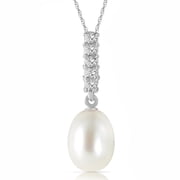 Galaxy Gold 14K Solid Gold Natural Diamond Pendant Necklace for Women - White Gold Fine Jewelry