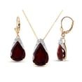 thumbnail image 1 of Galaxy Gold 14k 24" Yellow Gold Garnet Drop Necklace and Earrings Set, 1 of 1