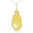 thumbnail image 1 of Galaxy Gold 14K Yellow Gold Yellow Onyx Briolette Necklace - Warmth & Prosperity - 16" to 24" - Fine Jewelry for Women, 1 of 3