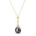 thumbnail image 1 of Galaxy Gold 14K Yellow Gold Natural Diamonds and Pearl Pendant Necklace - June Birthstone - Balance & Intuition - 16" to 24" - Fine Jewelry for Women, 1 of 1