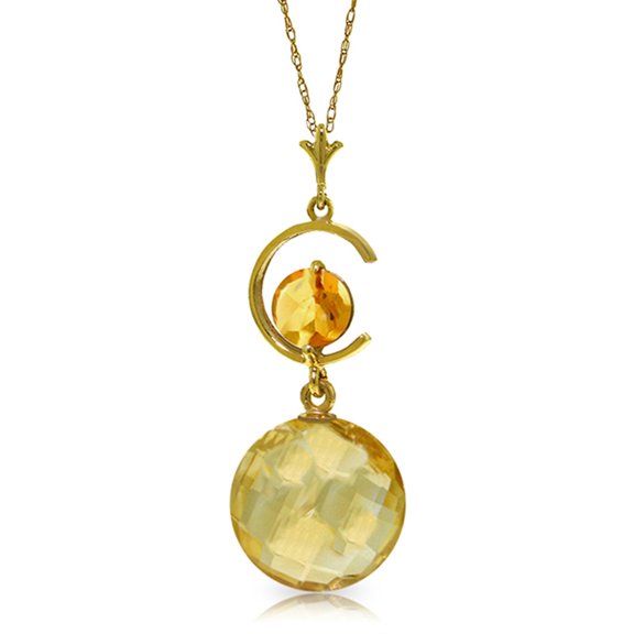 Galaxy Gold 14k Gold Necklace with Natural Citrines