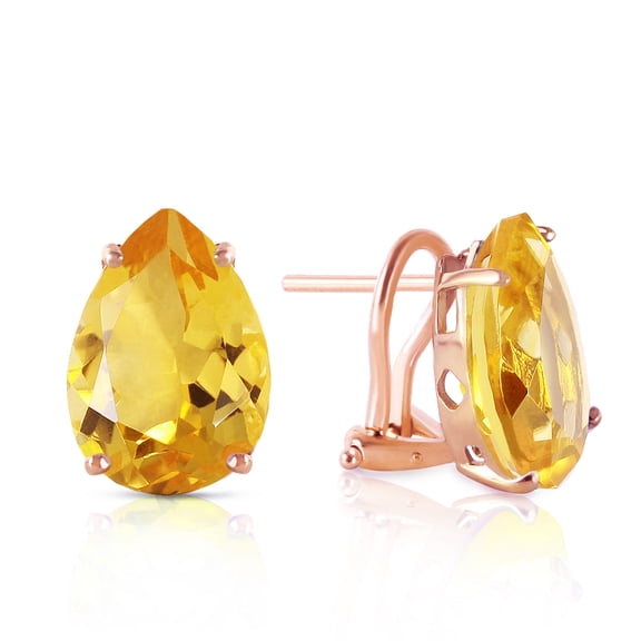 Galaxy Gold 14k Rose Gold 10ct Citrine French Clip Earrings