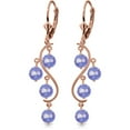 thumbnail image 1 of Galaxy Gold 14K Rose Gold 4 Carat Natural Tanzanite Dangle Earrings - December Birthstone - Balance & Intuition - Fine Jewelry for Women, 1 of 1