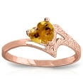 thumbnail image 1 of Galaxy Gold 14k Rose Gold Heart-shaped Natural Citrine Ring - Size 8.5, 1 of 5