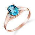 thumbnail image 1 of Galaxy Gold GG 14K Rose Gold Natural Diamonds and Blue Topaz Ring - December Birthstone - Courage & Clarity - Sizes 5.5 to 11 - Fine Jewelry for Women, 1 of 1
