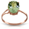thumbnail image 1 of Galaxy Gold 14K Rose Gold Natural Oval-Shaped Green Amethyst Ring - Abundance & Joy - Sizes 5.5 to 11 - Fine Jewelry for Women, 1 of 2