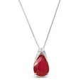 thumbnail image 1 of Galaxy Gold 14k Solid Gold Live Love 5 ct Ruby Necklace (white-gold, 16), 1 of 2