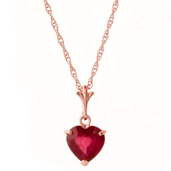 Galaxy Gold 14k Solid Rose Gold Pendant Necklace 1.45 ct Heart-Cut Ruby Valentines Gift Women Birthday Christmas Easter Spring Summer (22)