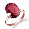thumbnail image 1 of Galaxy Gold 14k Solid Rose Gold Ring 7.5 ct Oval-Shaped Ruby - Size 5.5, 1 of 5