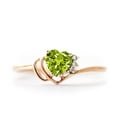 thumbnail image 1 of Galaxy Gold 14K Rose Gold Natural Diamonds and Peridot Ring - August Birthstone - Abundance & Joy - Sizes 5.5 to 11 - Fine Jewelry for Women, 1 of 2