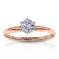 thumbnail image 1 of Galaxy Gold 14K Solid Gold 0.30 Carat Natural Diamond Solitaire Ring for Women - Rose Gold Fine Jewelry, 1 of 3