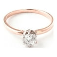 thumbnail image 1 of Galaxy Gold 14K Solid Gold 0.40 Carat Natural Diamond Solitaire Ring for Women - Rose Gold Fine Jewelry, 1 of 4