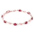 thumbnail image 1 of Galaxy Gold 14K Solid Gold 4.21 Carat Natural Diamond Tennis Bracelet for Women - Rose Gold Fine Jewelry, 1 of 7