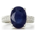 thumbnail image 1 of Galaxy Gold 14k Solid White Gold Filigree Solitaire Design Ring with Oval Natural Sapphire 5278 (8.5), 1 of 3