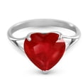 thumbnail image 1 of Galaxy Gold 14k Solid White Gold Ring 10.0 mm 7.0 ct Heart Ruby (9.5), 1 of 3