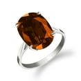 thumbnail image 1 of Galaxy Gold 14k Solid White Gold Solitaire Ring 6 Carat Oval Natural Garnet (6), 1 of 1