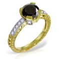 thumbnail image 1 of Galaxy Gold 14k Solid Yellow Gold Cathedral Filigree Ring with 1.30 Ct Natural White & Natural Black Diamond Size - 7.5, 1 of 2