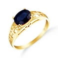 thumbnail image 1 of Galaxy Gold 14k Solid Yellow Gold Filigree Ring with 1.15 Carat (CTW) Natural Blue Sapphire-2394 (8.5), 1 of 7