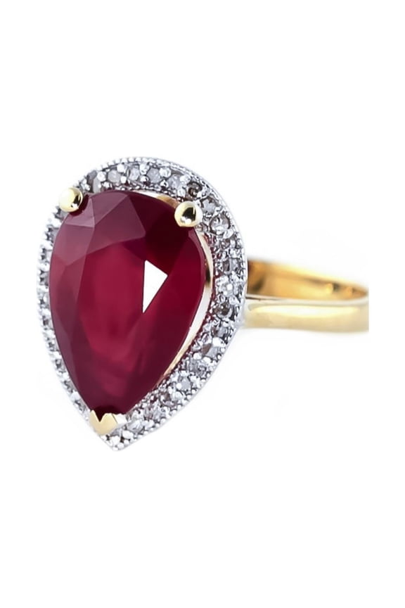 14K Solid Yellow Gold 5.51 Carat Natural Diamond & Diamond Ring - April Birthstone - Symbol of Eternal Love - Made in USA - Fine Jewelry for Women
