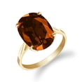 thumbnail image 1 of Galaxy Gold 14K Solid Yellow Gold 6 Carat Natural Garnet Ring - January Birthstone - Symbol of Trust & Friendship - Made in USA - Fine Jewelry for Women, 1 of 1