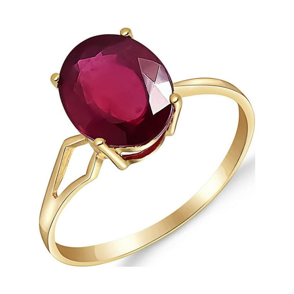 Galaxy Gold 14k Solid Yellow Gold to Be Said Ring Ruby - Size 8.5