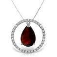thumbnail image 1 of Galaxy Gold 14k White Gold 18" Circle of Love Diamond Necklace with Garnet, 1 of 2