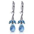thumbnail image 1 of Galaxy Gold 14k White Gold Leverback Earrings with Natural Blue Topaz, 1 of 1