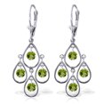 thumbnail image 1 of Galaxy Gold 14k White Gold Natural Peridot Dangle Drop Earrings, 1 of 1