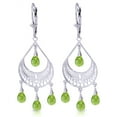 thumbnail image 1 of Galaxy Gold 14k White Gold Peridot Chandelier Earrings, 1 of 1