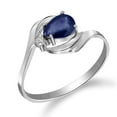 thumbnail image 1 of Galaxy Gold 14K White Gold Natural Diamond and Pear-Shaped Sapphire Ring - September Birthstone - Truth & Nobility - Sizes 5.5 to 11 - Fine Jewelry for Women, 1 of 4