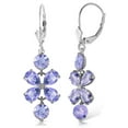 thumbnail image 1 of Galaxy Gold 14k White Gold Tanzanite Flower Dangle Earrings, 1 of 3