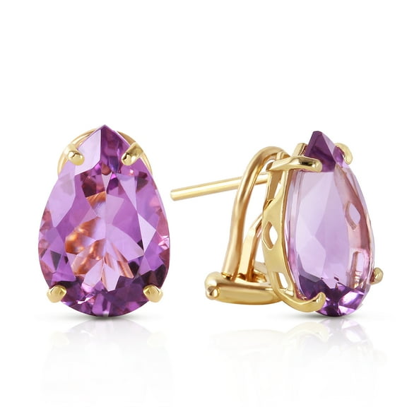 Galaxy Gold 14k Yellow Gold 10ct Amethyst French Clip Earrings