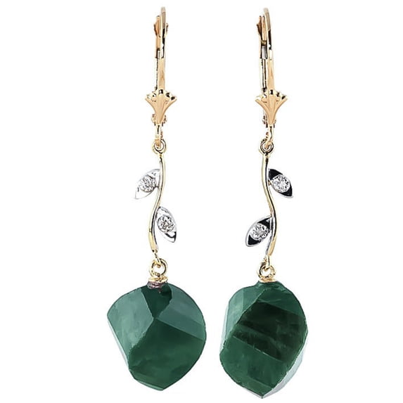 Galaxy Gold 14K Solid Gold Natural Diamond Drop Earrings for Women - Yellow Gold Fine Jewelry
